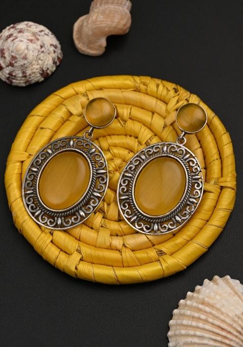 Yellow  Brass Earring