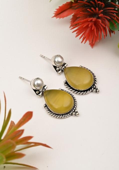 Yellow  Brass Earring