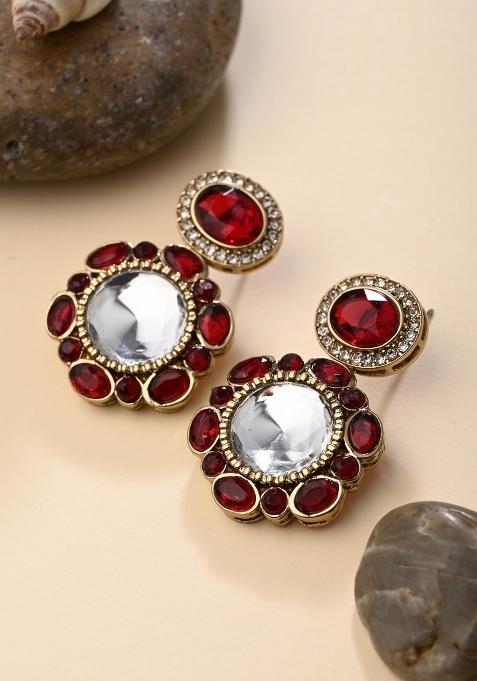 Red  Zinc Alloy Earring