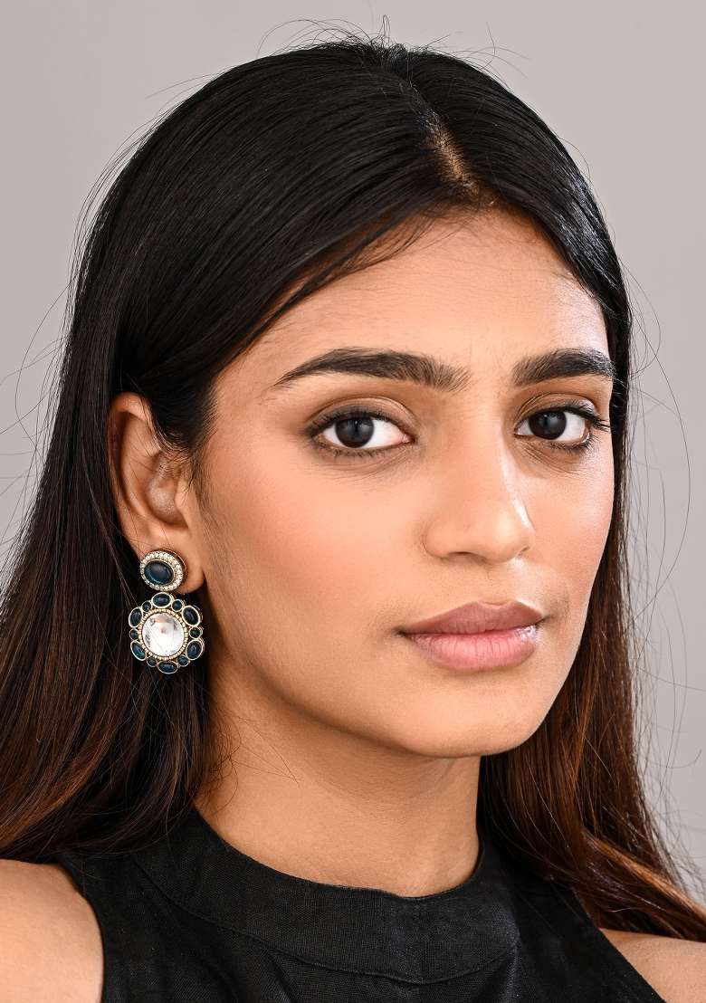 Blue  Zinc Alloy Earring - Indya