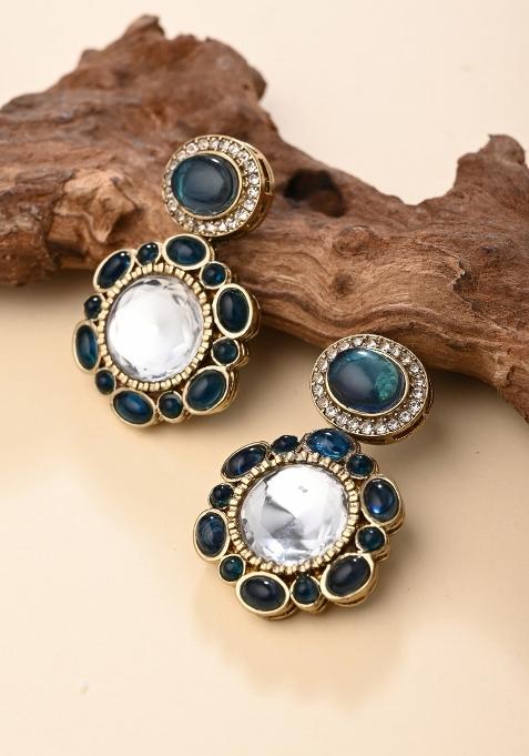 Blue  Zinc Alloy Earring