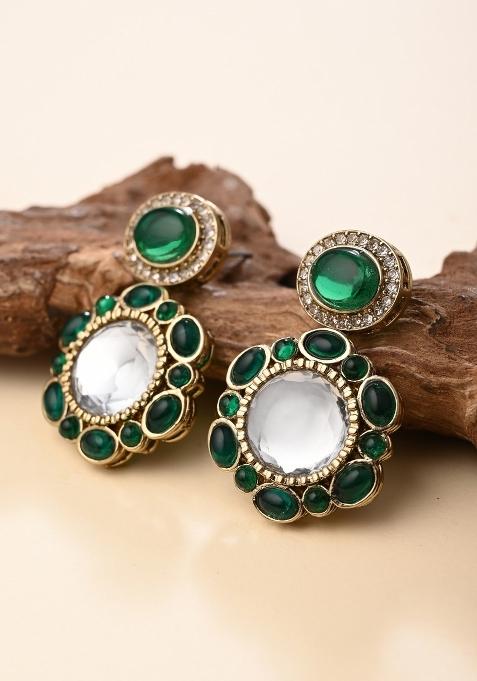 Green  Zinc Alloy Earring