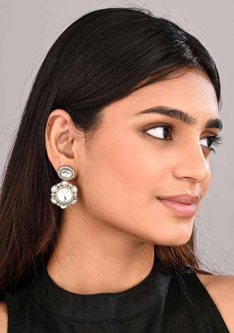 Golden  Zinc Alloy Earring - Indya