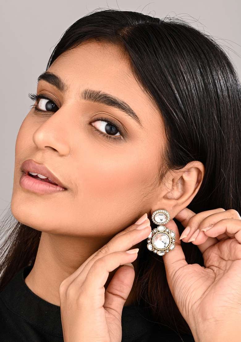 Golden  Zinc Alloy Earring - Indya