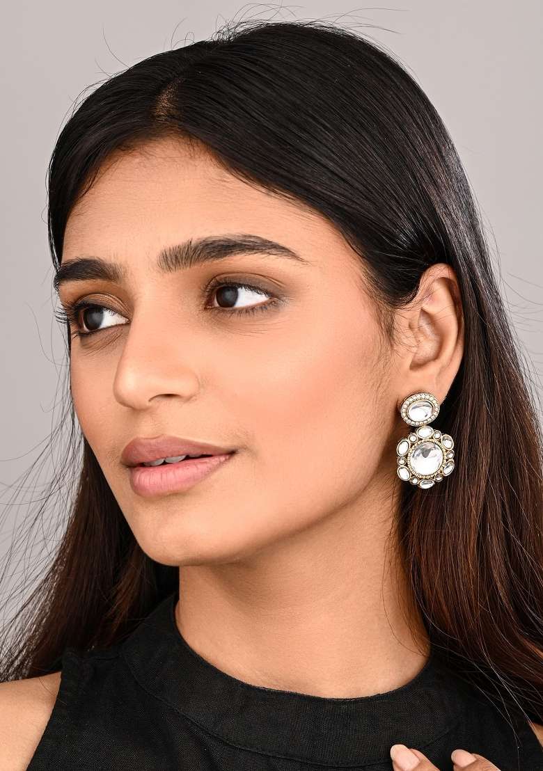 Golden  Zinc Alloy Earring - Indya