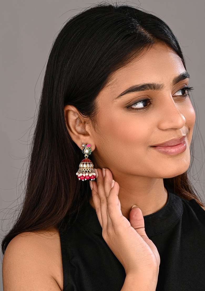 Pink  Zinc Alloy Earring - Indya