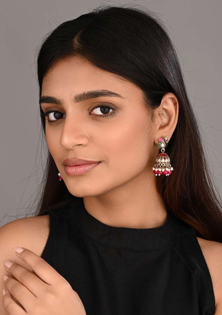 Pink  Zinc Alloy Earring - Indya