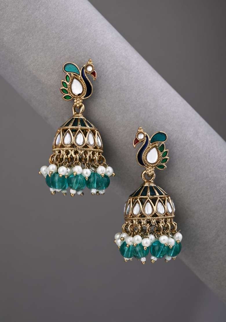 Blue  Zinc Alloy Earring - Indya