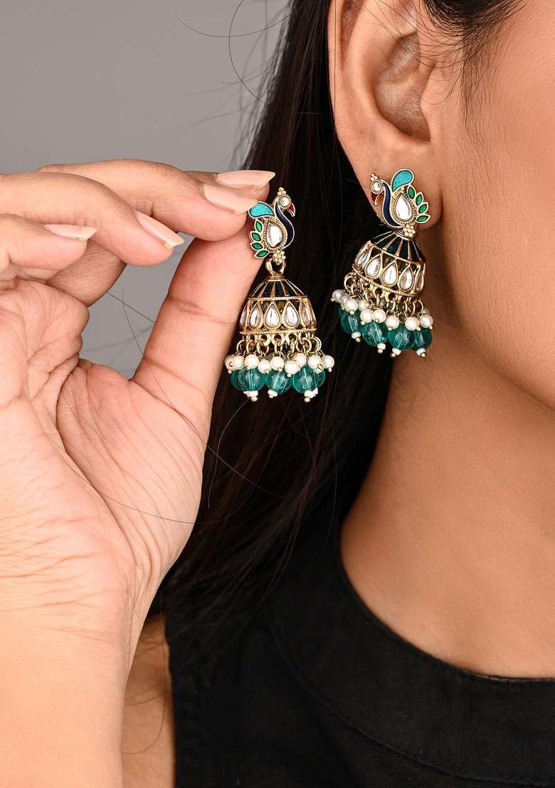 Blue  Zinc Alloy Earring - Indya