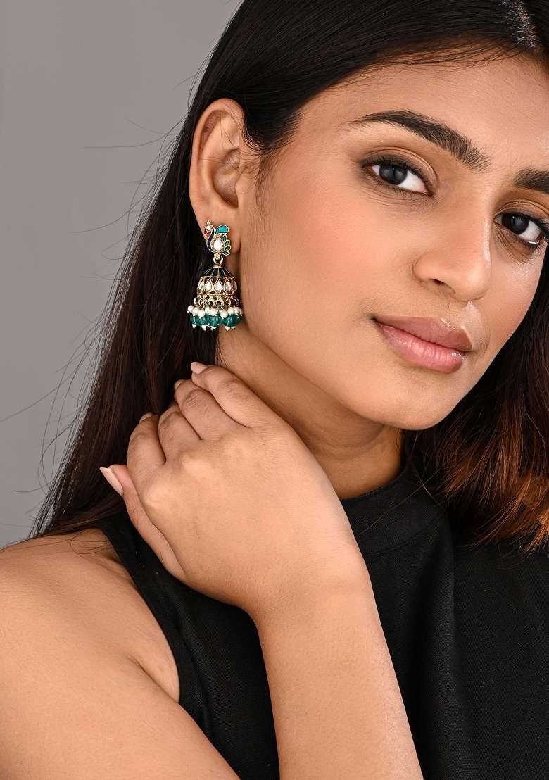 Blue  Zinc Alloy Earring - Indya