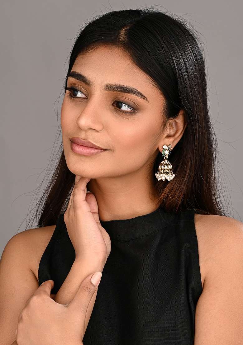 White  Zinc Alloy Earring - Indya