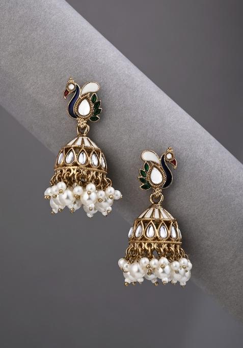 White  Zinc Alloy Earring