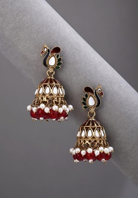 Red  Zinc Alloy Earring