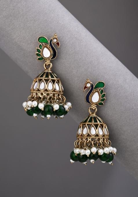 Green  Zinc Alloy Earring