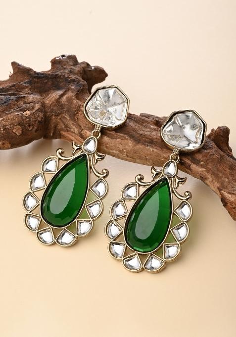 Green  Zinc Alloy Earring