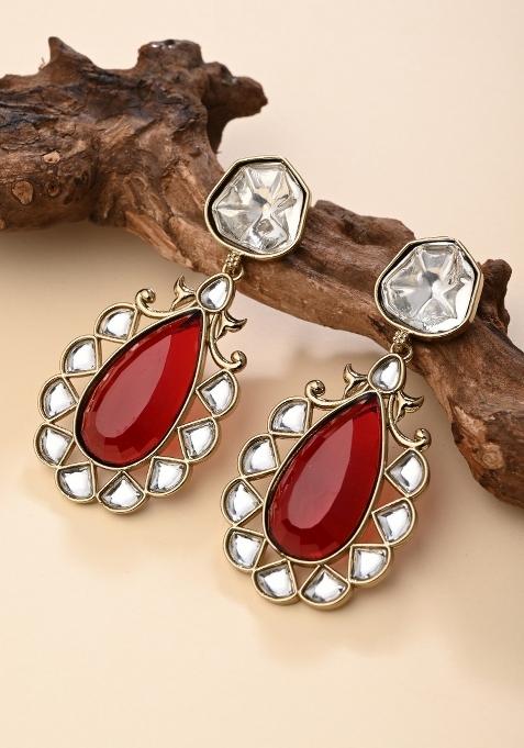 Red  Zinc Alloy Earring