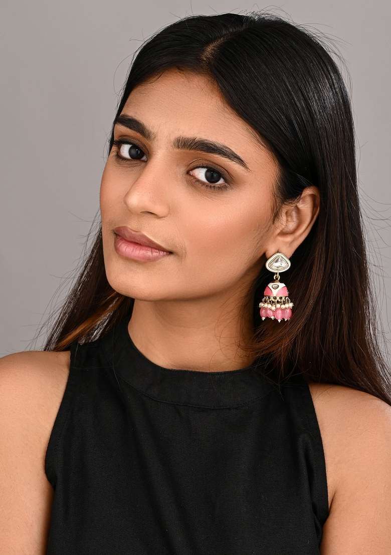 Pink  Zinc Alloy Earring - Indya