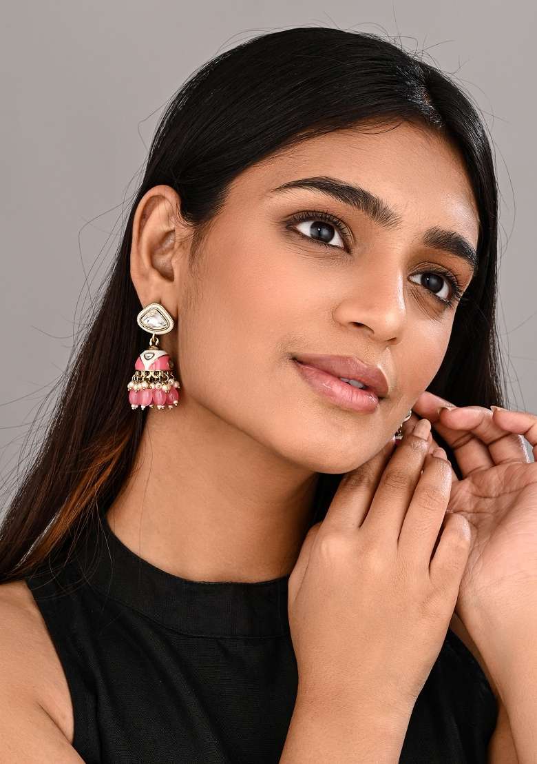 Pink  Zinc Alloy Earring - Indya