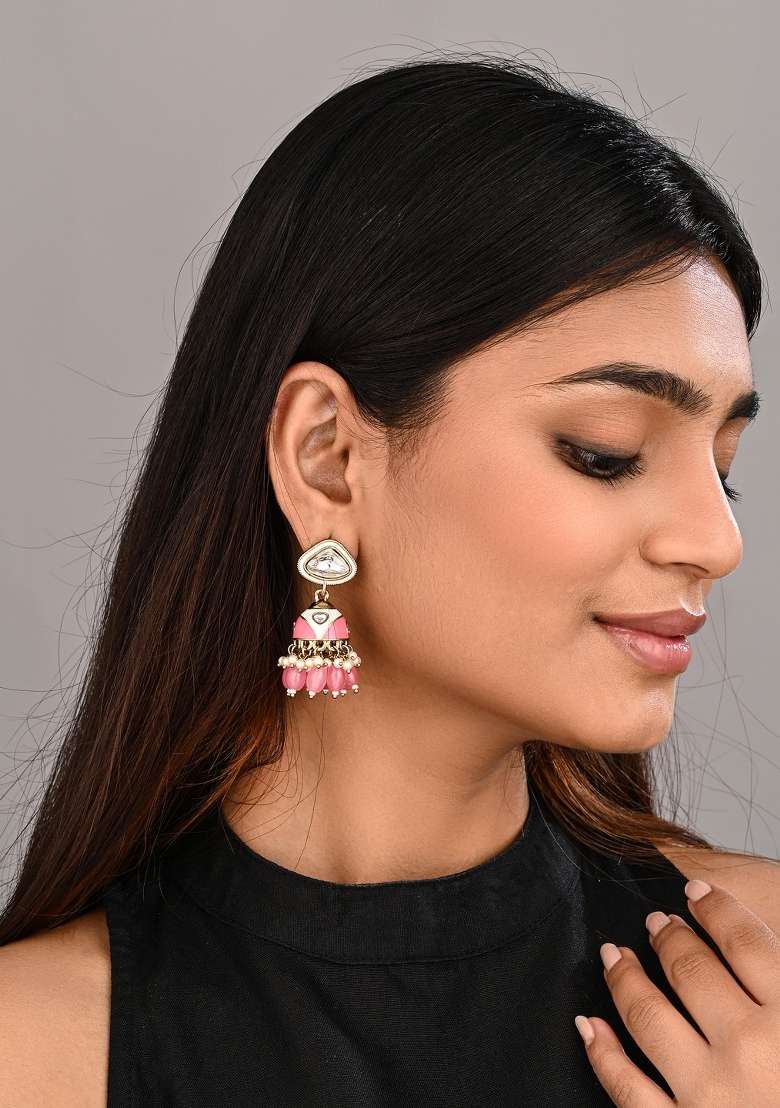 Pink  Zinc Alloy Earring - Indya