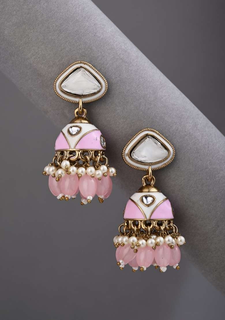 Peach  Zinc Alloy Earring - Indya