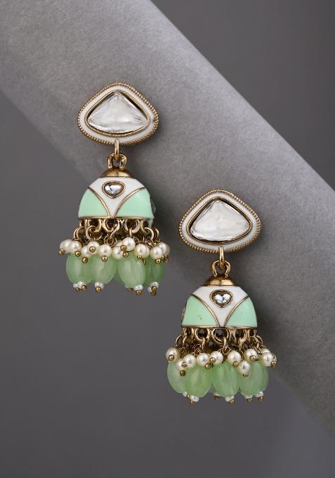Aqua Green  Zinc Alloy Earring