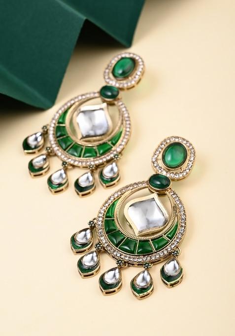 Green  Zinc Alloy Earring