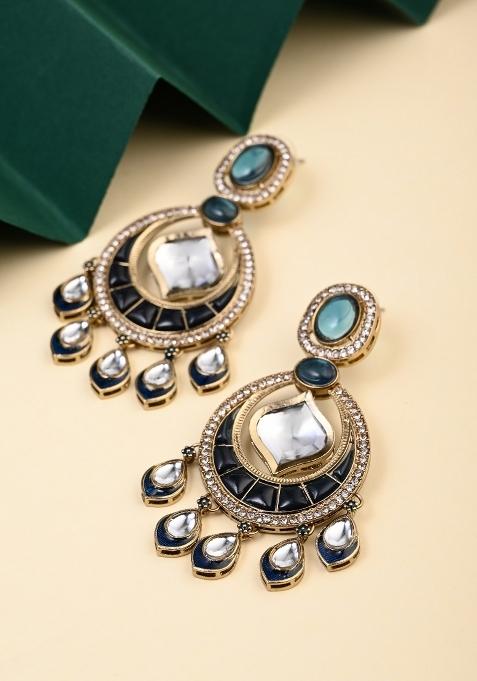Greyish Blue  Zinc Alloy Earring