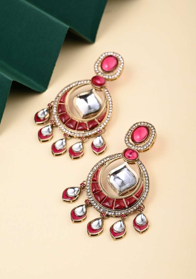 Pink  Zinc Alloy Earring - Indya