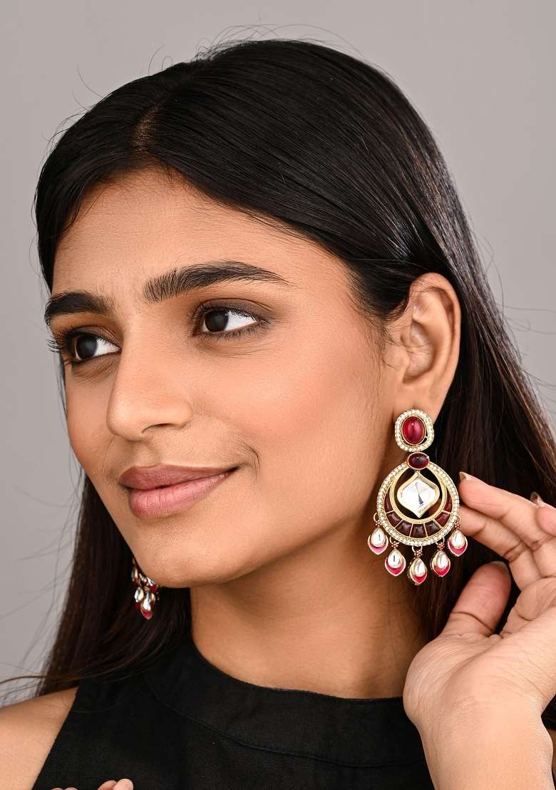 Pink  Zinc Alloy Earring - Indya