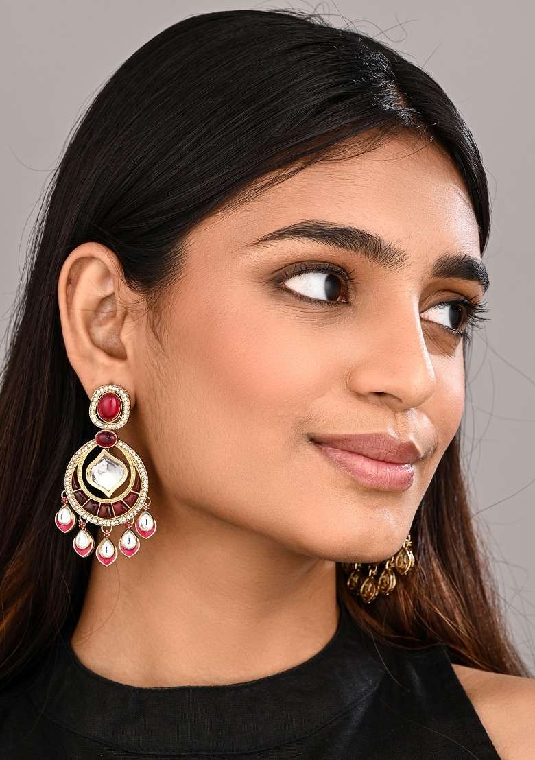 Pink  Zinc Alloy Earring - Indya