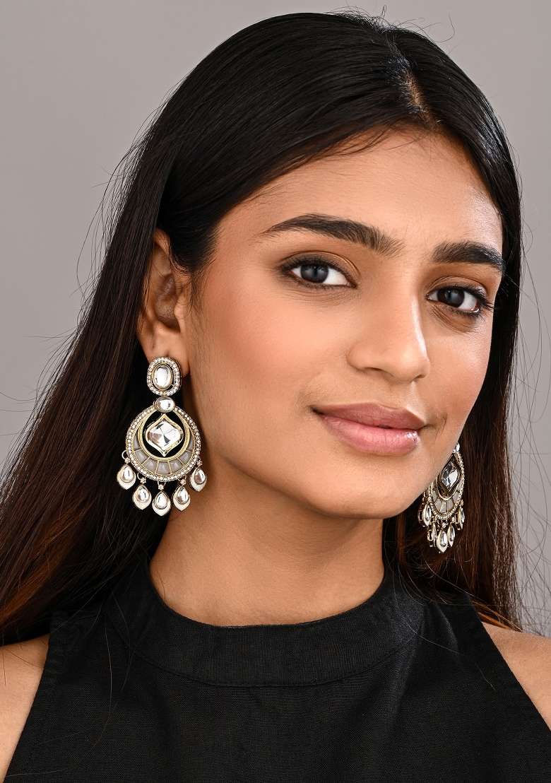 White  Zinc Alloy Earring - Indya