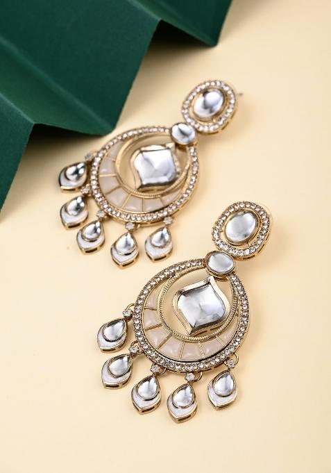 White  Zinc Alloy Earring