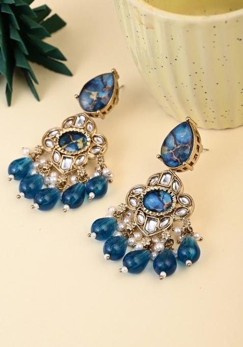 Blue  Zinc Alloy Earring