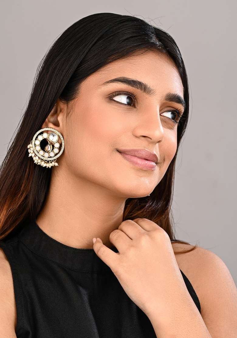 Golden  Zinc Alloy Earring - Indya