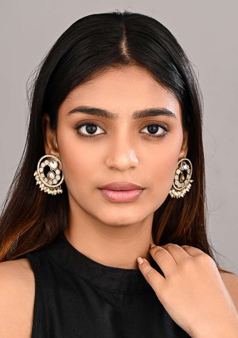 Golden  Zinc Alloy Earring - Indya