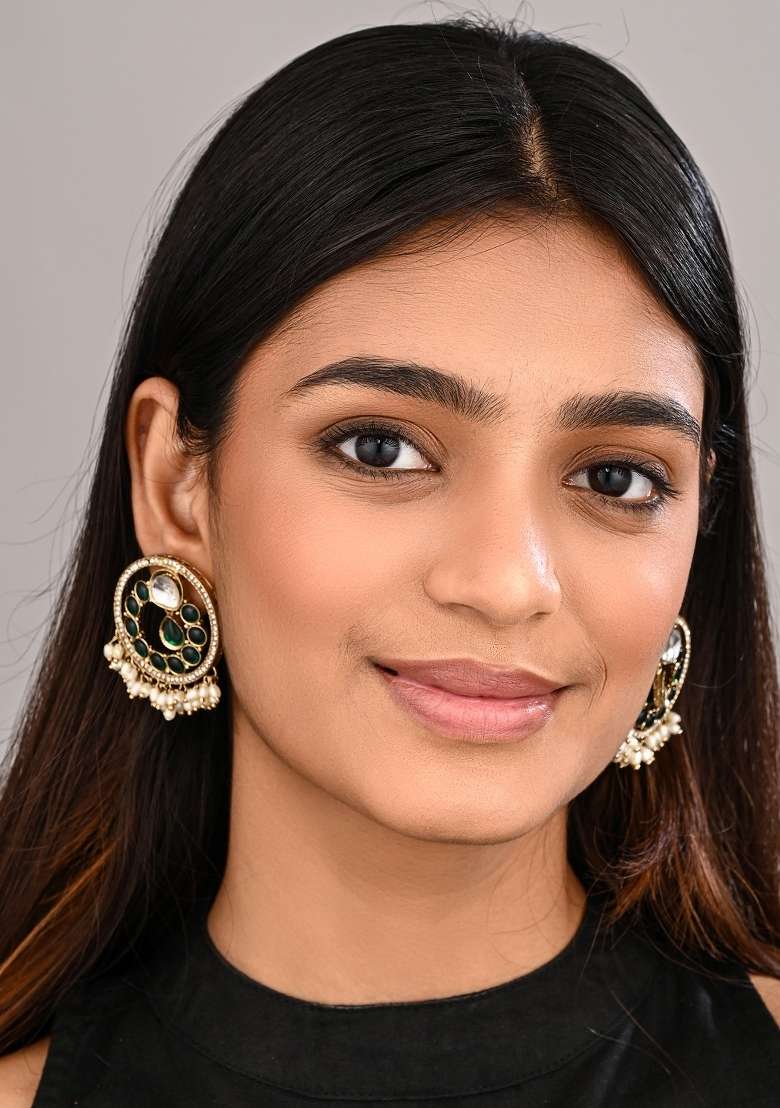 Green  Zinc Alloy Earring - Indya