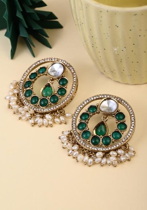 Green  Zinc Alloy Earring