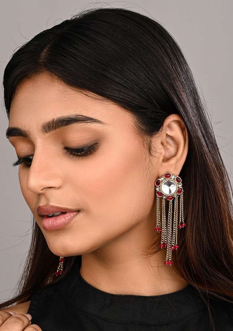 Pink  Zinc Alloy Earring - Indya