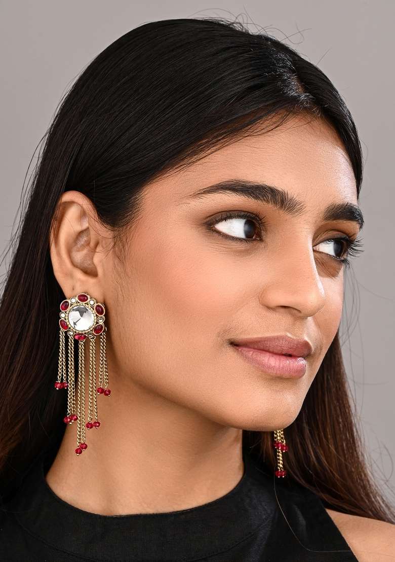 Pink  Zinc Alloy Earring - Indya