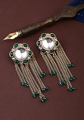 Green  Zinc Alloy Earring