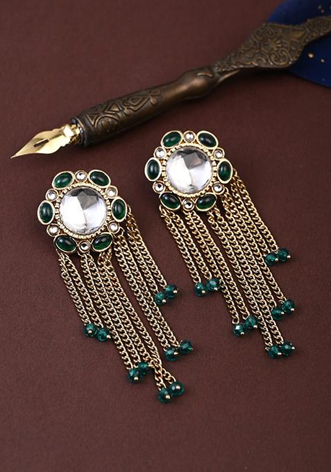 Green  Zinc Alloy Earring