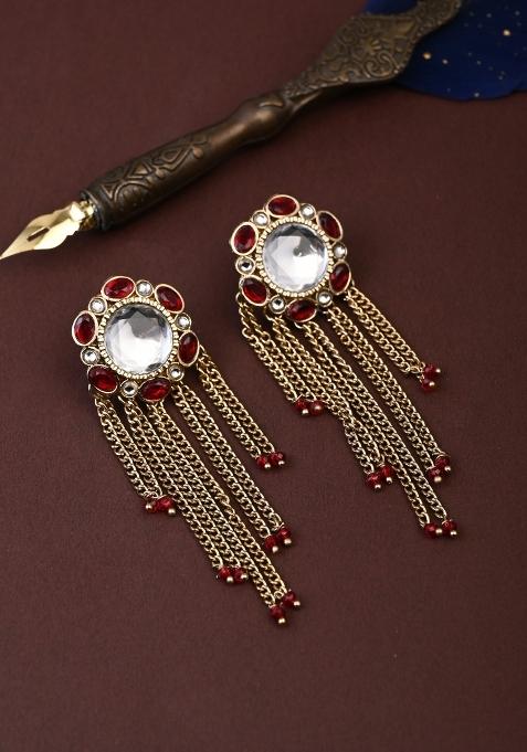 Red  Zinc Alloy Earring