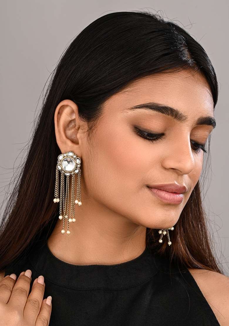 Golden  Zinc Alloy Earring - Indya