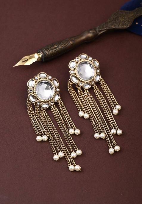 Golden  Zinc Alloy Earring