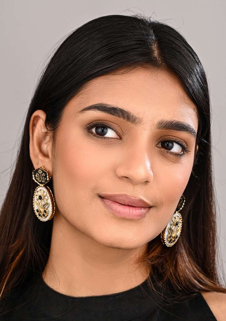 White  Zinc Alloy Earring - Indya