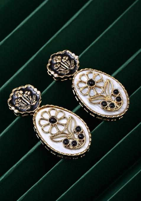 White  Zinc Alloy Earring