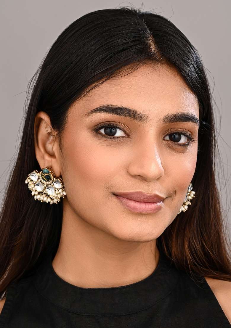 Green  Zinc Alloy Earring - Indya
