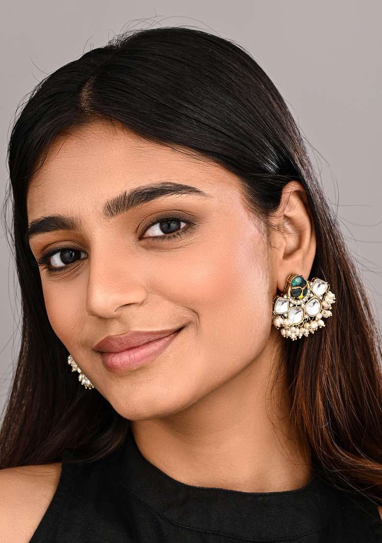 Green  Zinc Alloy Earring - Indya