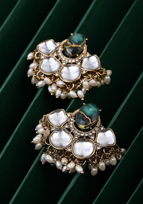 Green  Zinc Alloy Earring