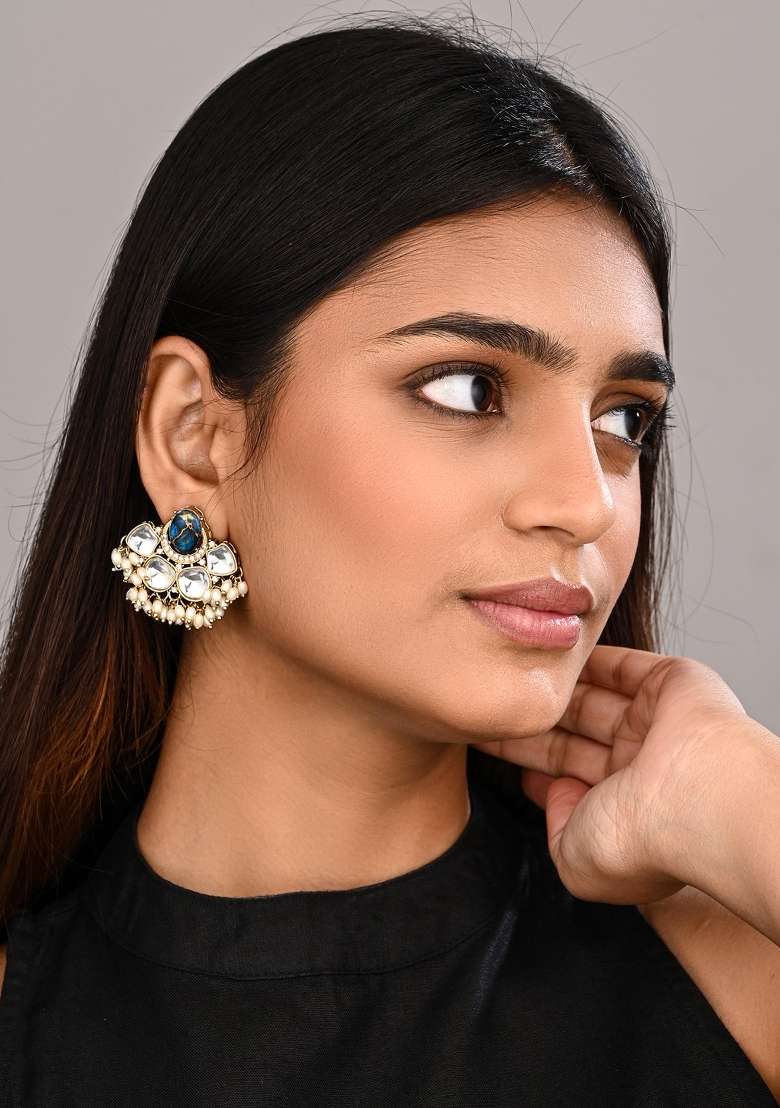 Blue  Zinc Alloy Earring - Indya